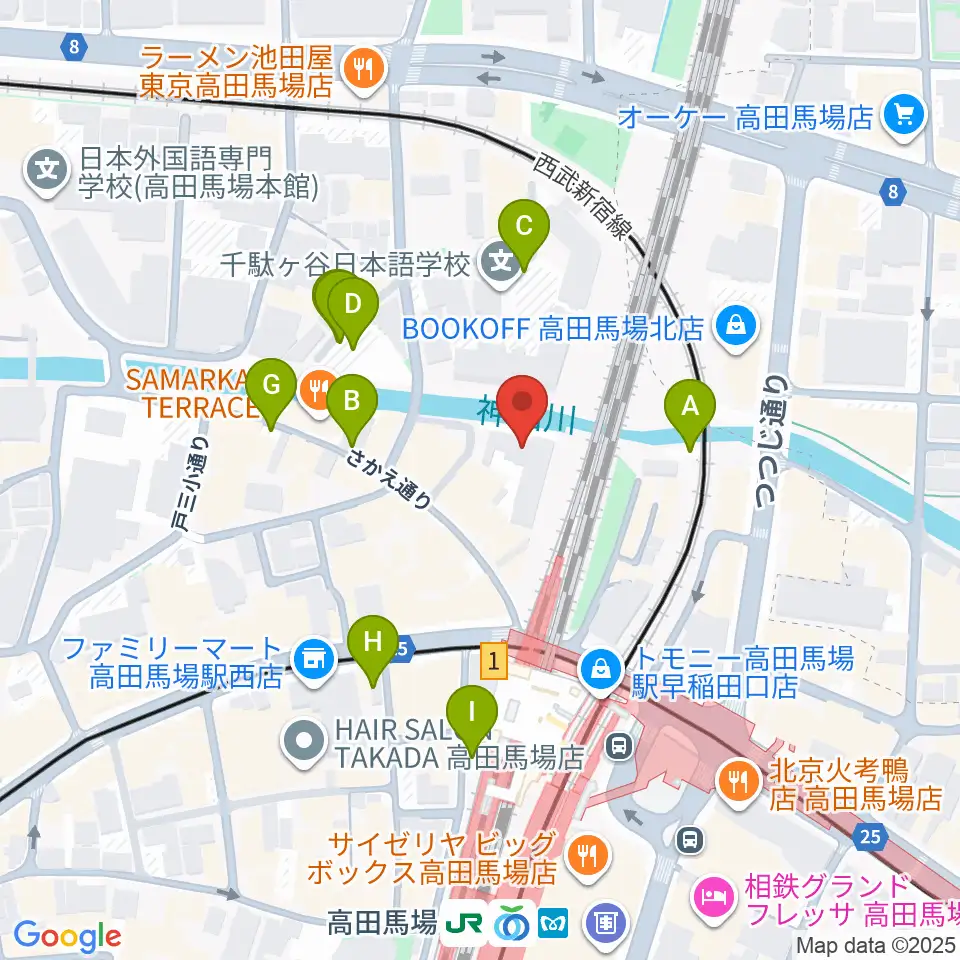 ペペタスギター教室 高田馬場教室周辺の駐車場・コインパーキング一覧地図