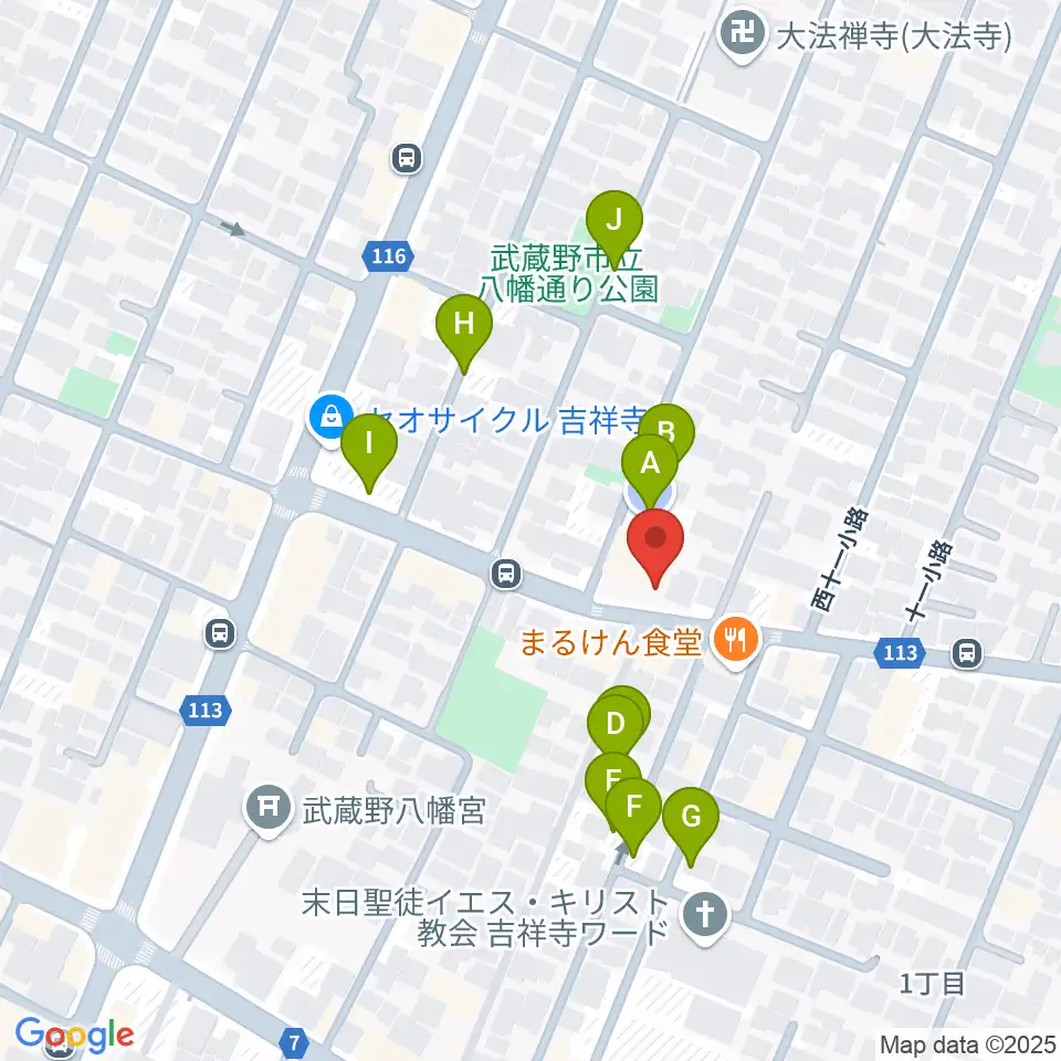 スズキ・メソード吉祥寺センター周辺の駐車場・コインパーキング一覧地図