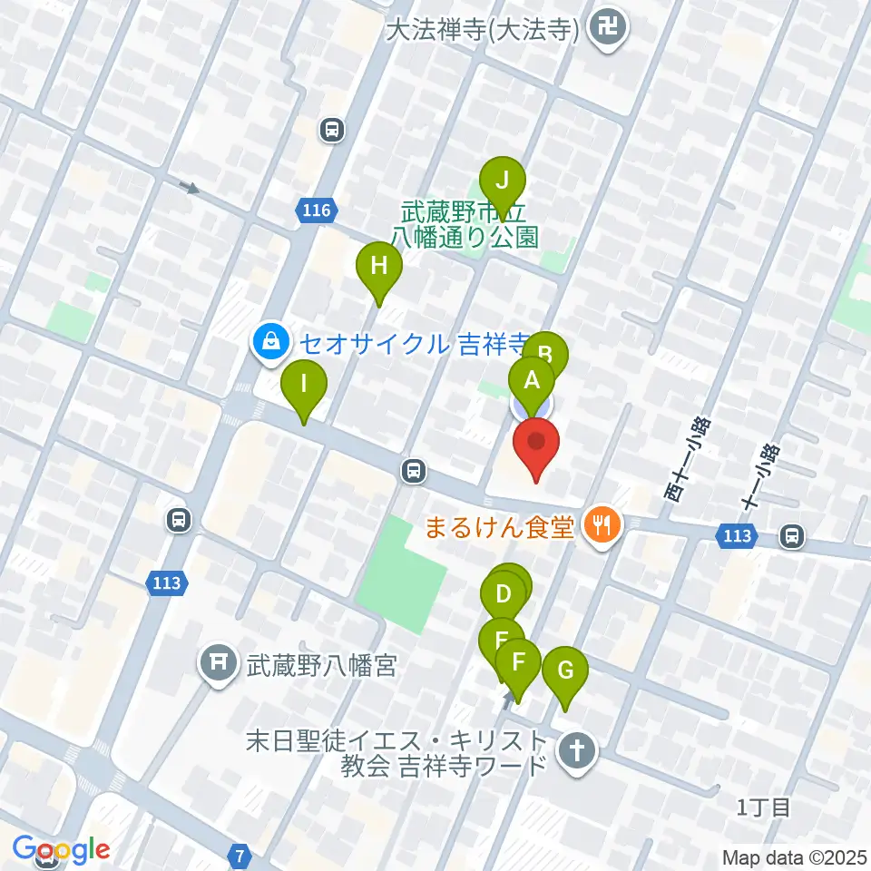 スズキ・メソード吉祥寺センター周辺の駐車場・コインパーキング一覧地図