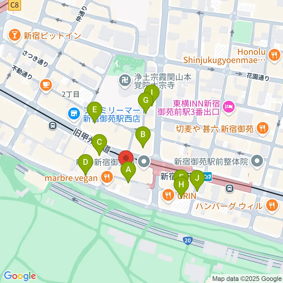 アーツミュージックスクール周辺の駐車場・コインパーキング一覧地図