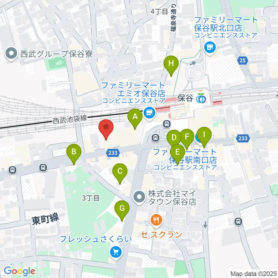 サウンドオフィス・コア周辺の駐車場・コインパーキング一覧地図
