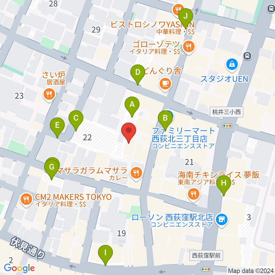 GUITARS MARKET周辺の駐車場・コインパーキング一覧地図