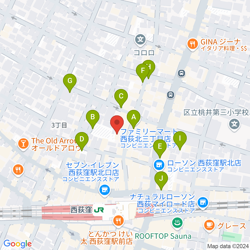 GUITARS MARKET周辺の駐車場・コインパーキング一覧地図