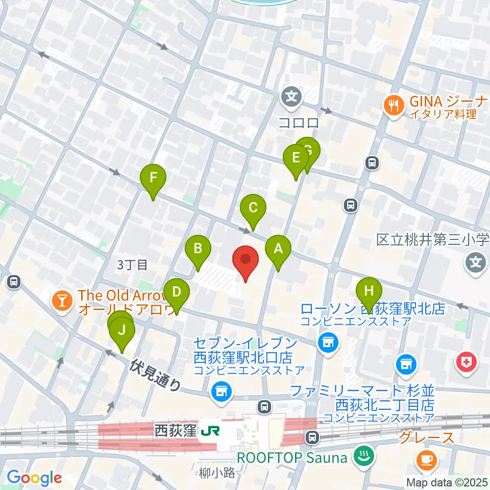 GUITARS MARKET周辺の駐車場・コインパーキング一覧地図