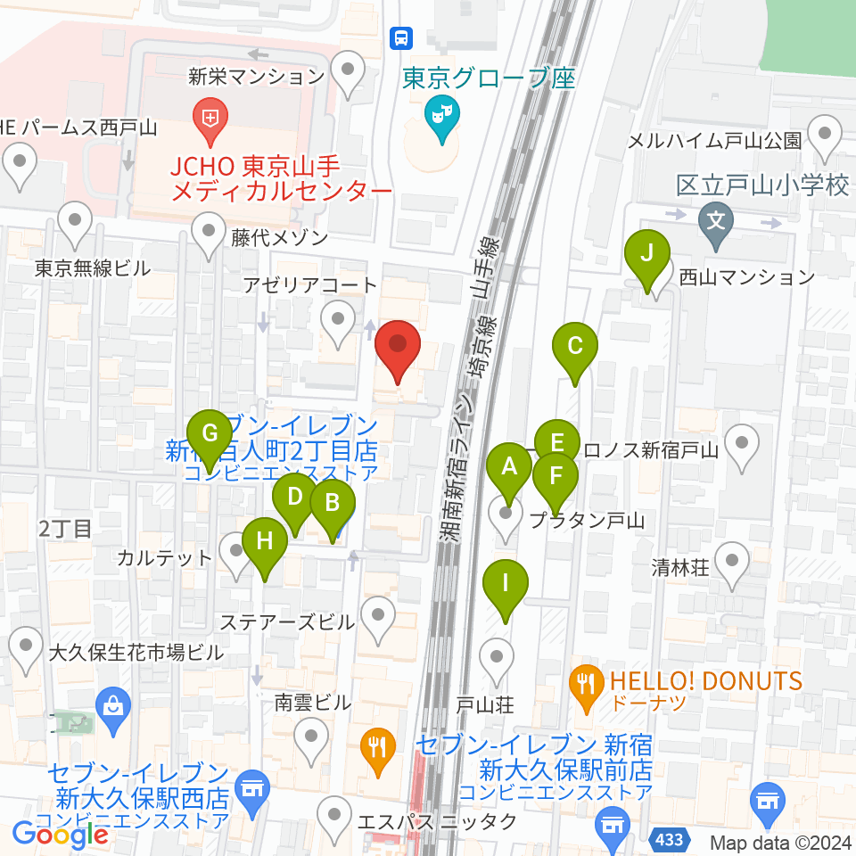 ダ・カーポ デビュー周辺の駐車場・コインパーキング一覧地図