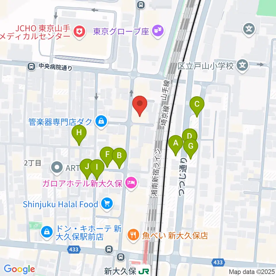 ダ・カーポ デビュー周辺の駐車場・コインパーキング一覧地図