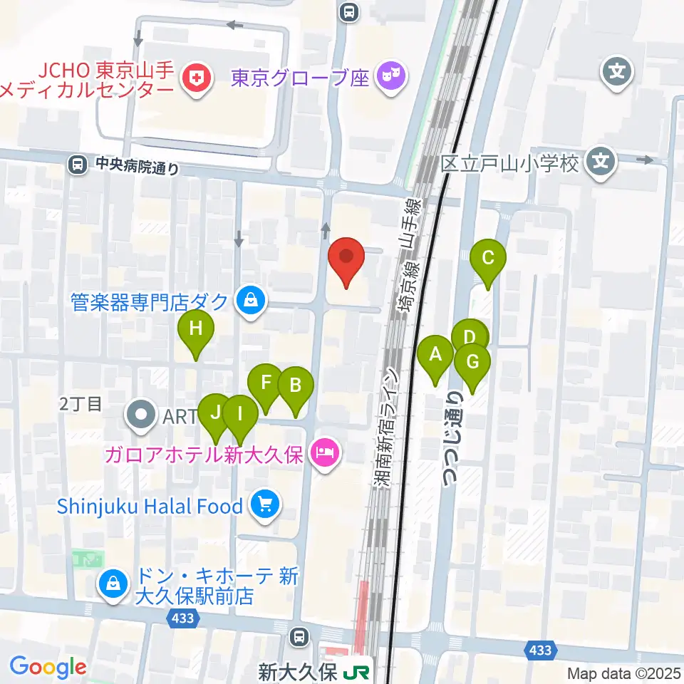 ダ・カーポ デビュー周辺の駐車場・コインパーキング一覧地図