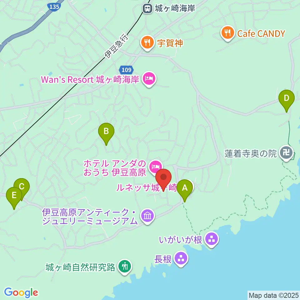 伊豆スタジオ周辺の駐車場・コインパーキング一覧地図