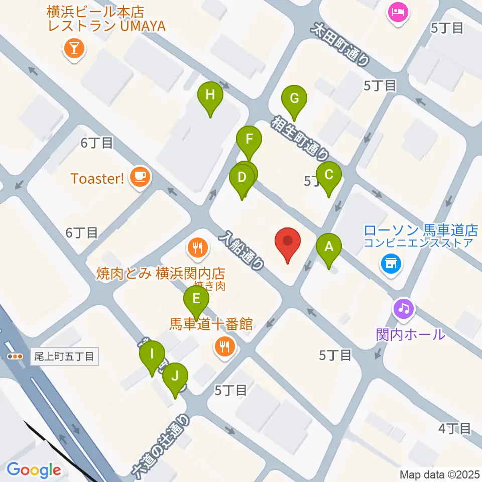 横浜エアジン周辺の駐車場・コインパーキング一覧地図