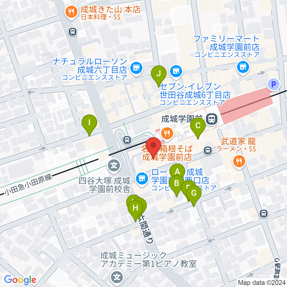 アミーズボーカルスクール成城学園前校周辺の駐車場・コインパーキング一覧地図