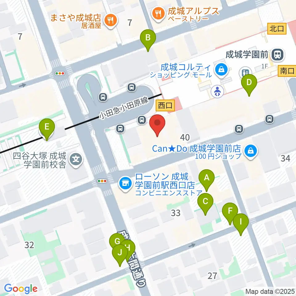 アミーズボーカルスクール成城学園前校周辺の駐車場・コインパーキング一覧地図