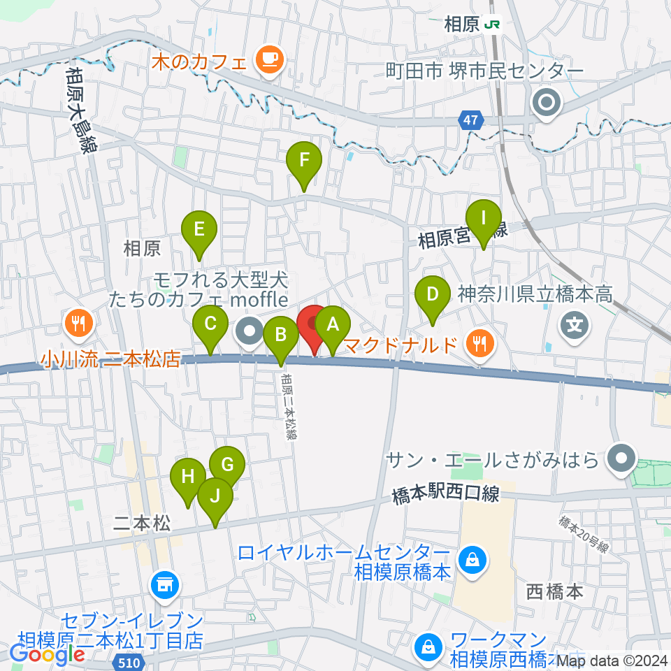 あらきピアノ教室周辺の駐車場・コインパーキング一覧地図