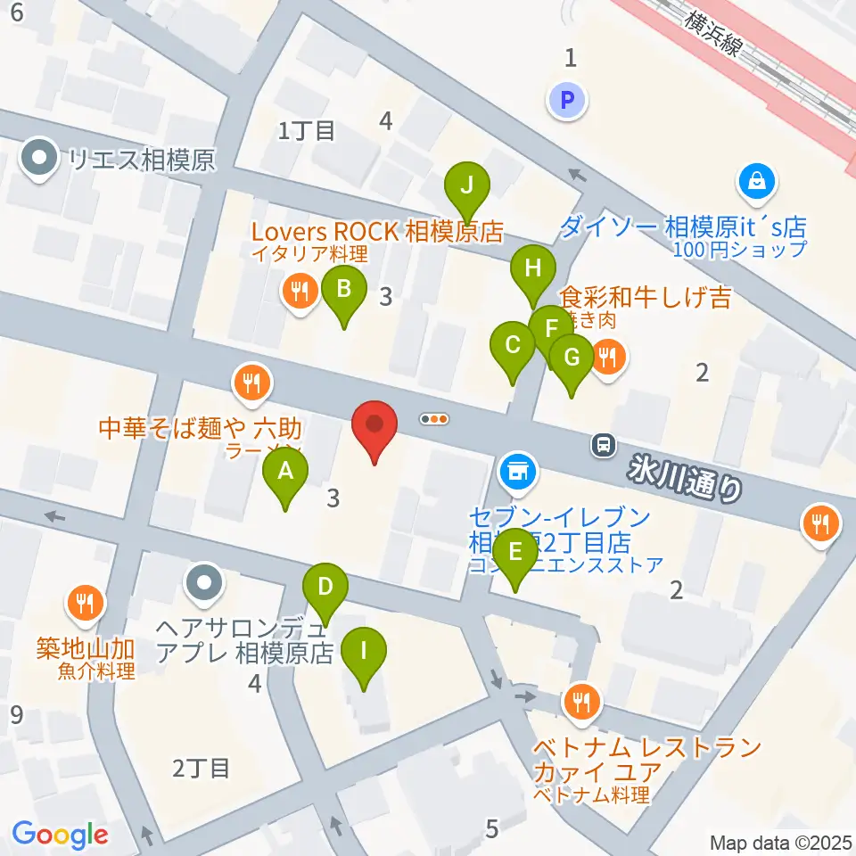 エッキミュージックサロン周辺の駐車場・コインパーキング一覧地図