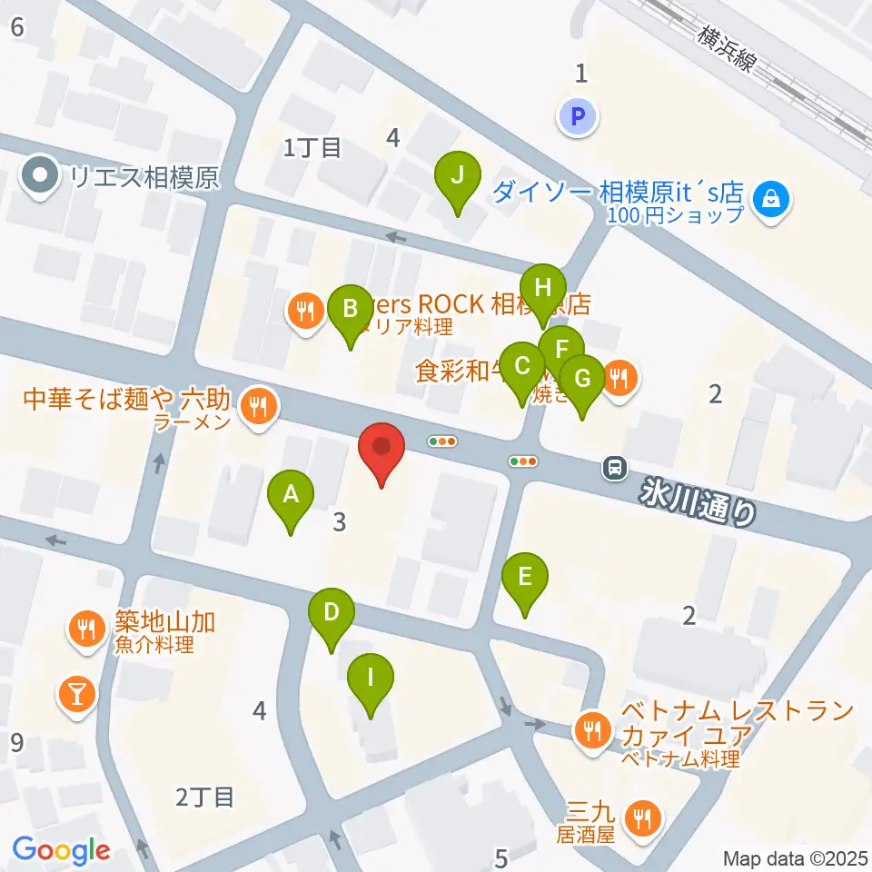 エッキミュージックサロン周辺の駐車場・コインパーキング一覧地図