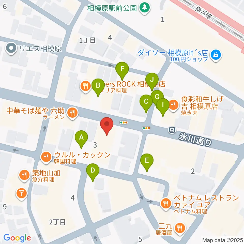エッキミュージックサロン周辺の駐車場・コインパーキング一覧地図