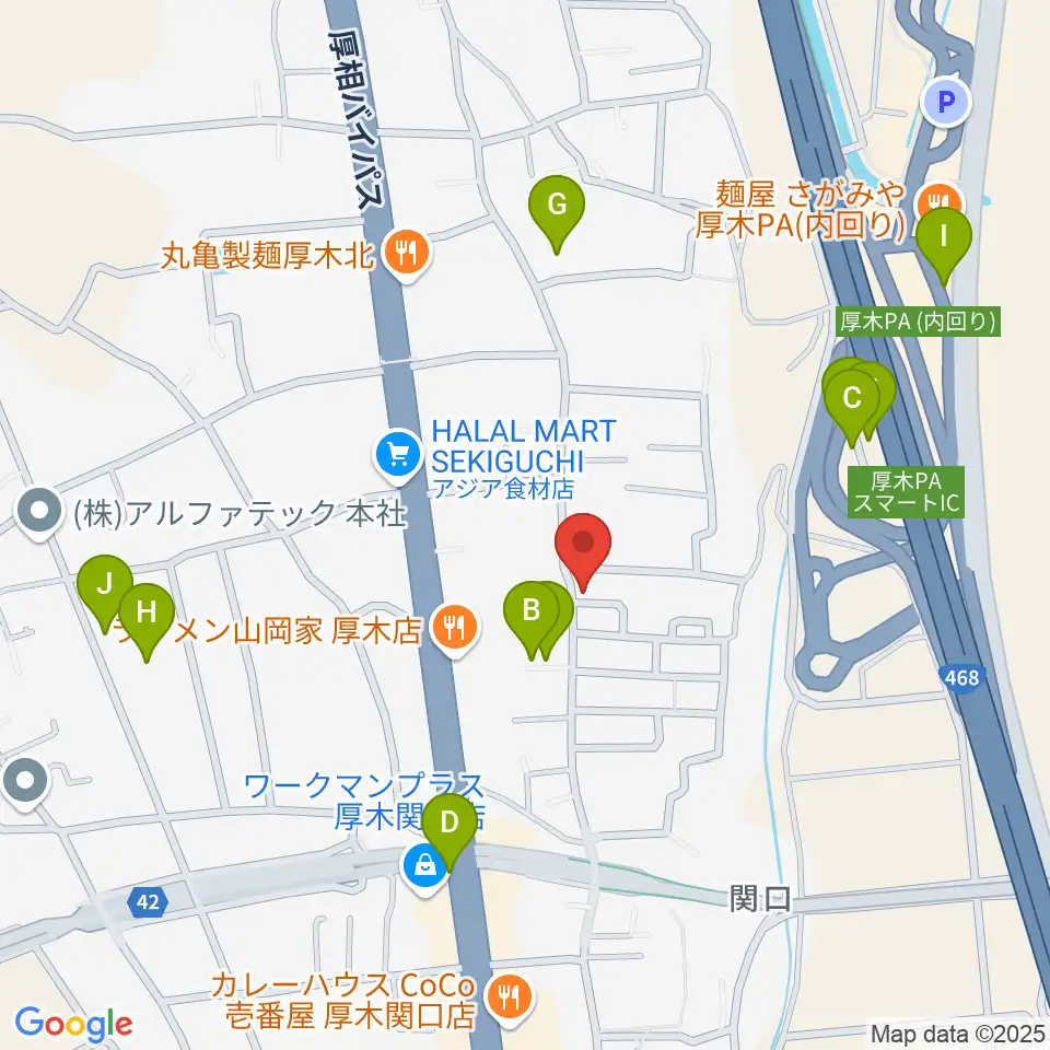 厚木のピアノ職人VIRA JAPAN周辺の駐車場・コインパーキング一覧地図