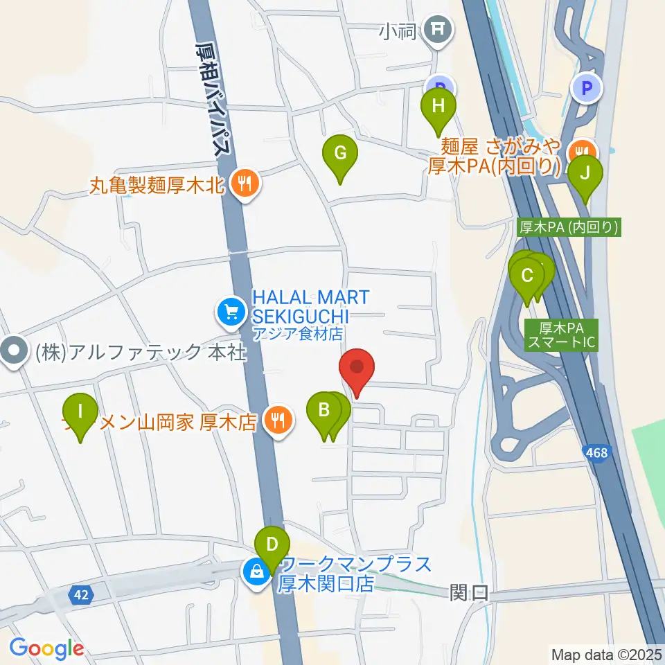 厚木のピアノ職人VIRA JAPAN周辺の駐車場・コインパーキング一覧地図