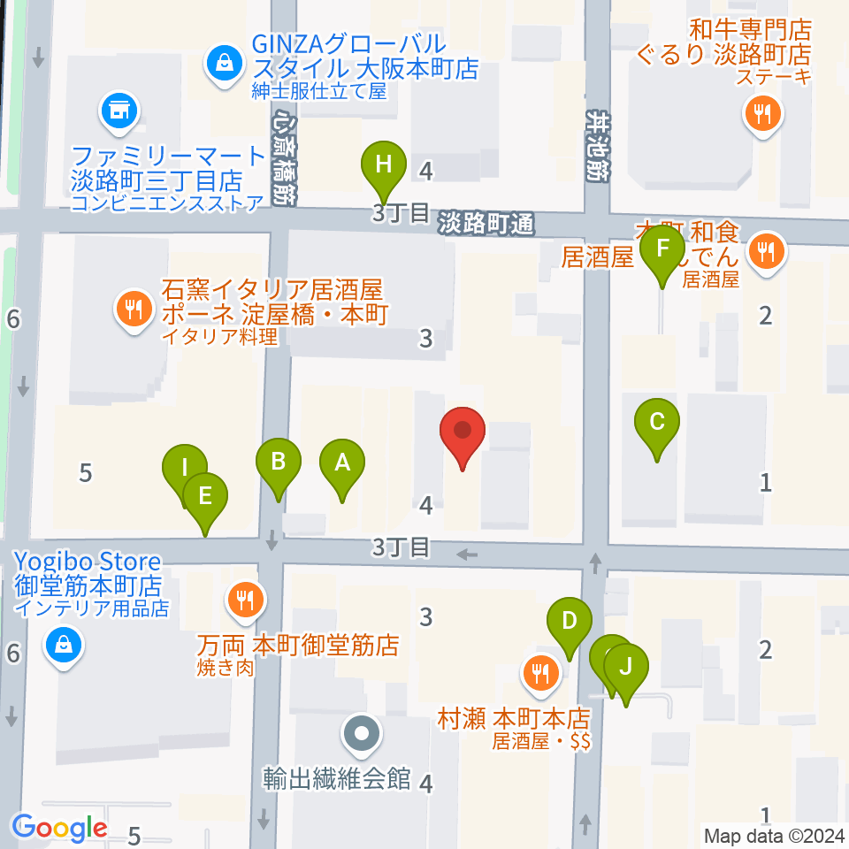 本町ぽっぷ周辺の駐車場・コインパーキング一覧地図