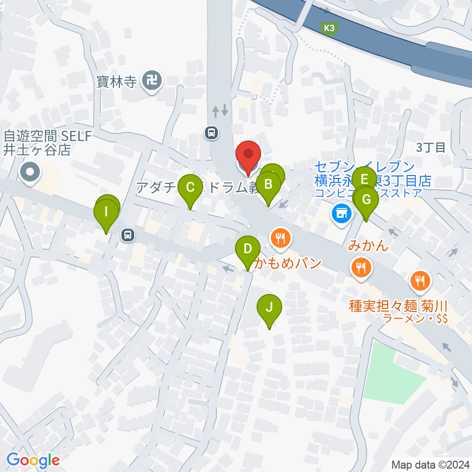 アダチ音研 ドラム義塾周辺の駐車場・コインパーキング一覧地図