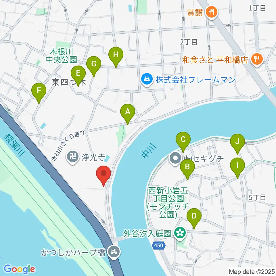 砂田ピアノ調律事務所周辺の駐車場・コインパーキング一覧地図