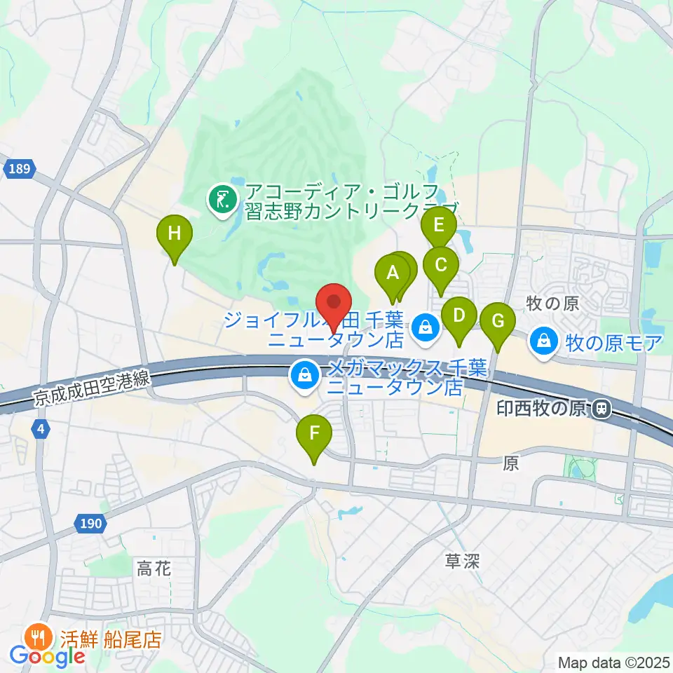 ギターナビ 千葉教室周辺の駐車場・コインパーキング一覧地図