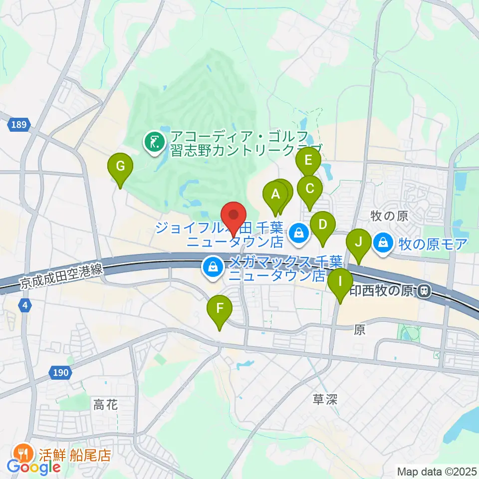 ギターナビ 千葉教室周辺の駐車場・コインパーキング一覧地図