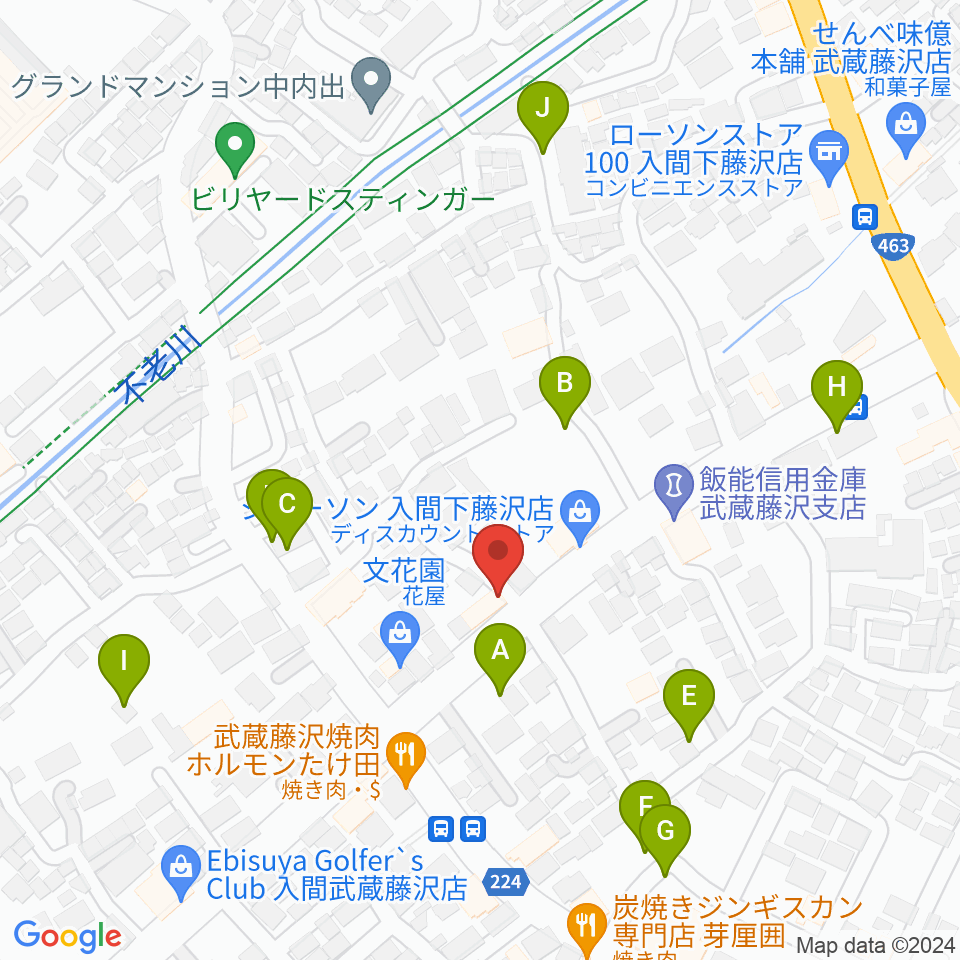 マインズ・ミュージック・スタジオ周辺の駐車場・コインパーキング一覧地図