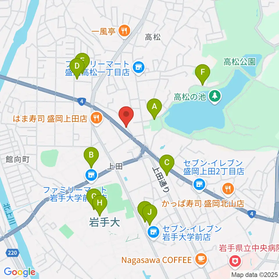 安倍管楽器サービス周辺の駐車場・コインパーキング一覧地図