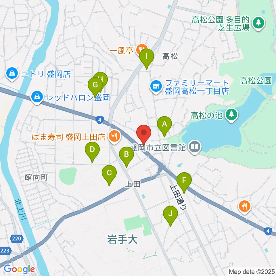 安倍管楽器サービス周辺の駐車場・コインパーキング一覧地図