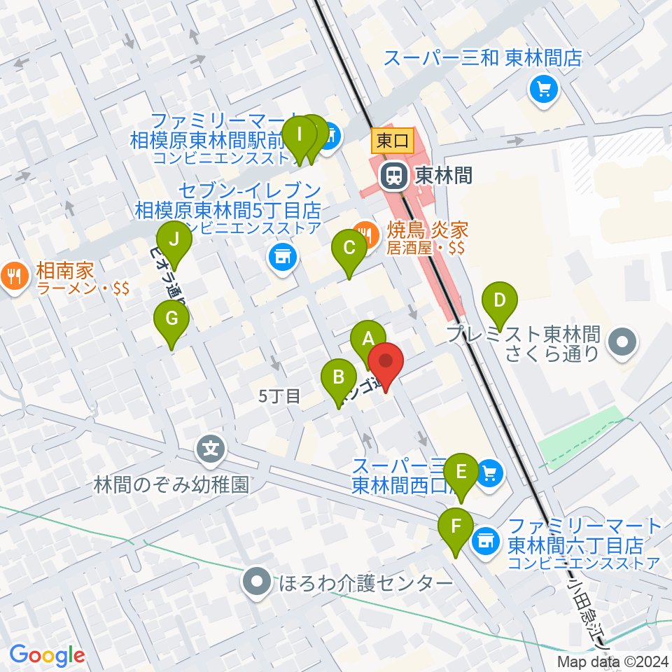 VSP音楽院周辺の駐車場・コインパーキング一覧地図