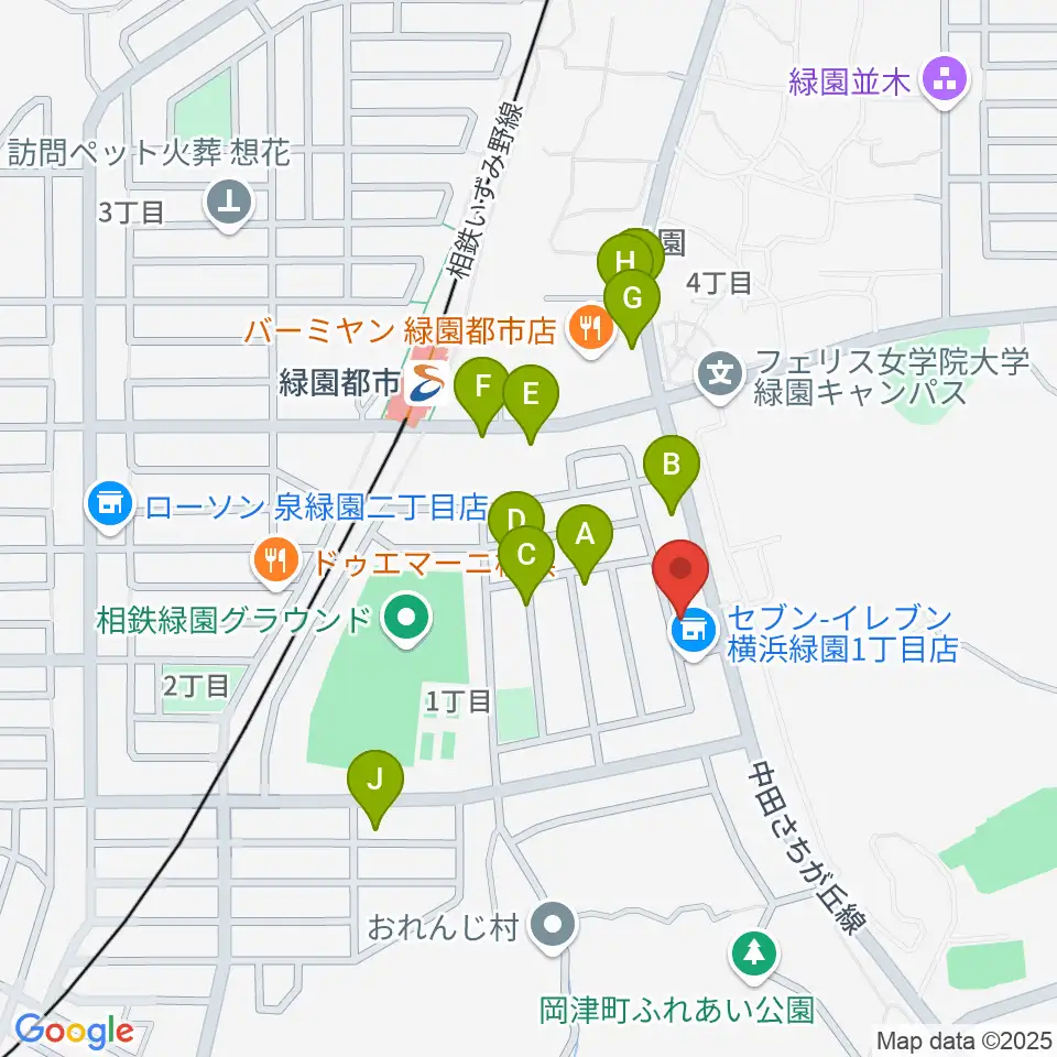 リシュモア音楽教室周辺の駐車場・コインパーキング一覧地図