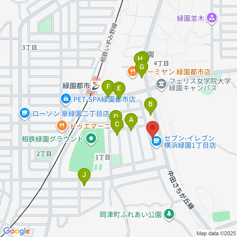 リシュモア音楽教室周辺の駐車場・コインパーキング一覧地図