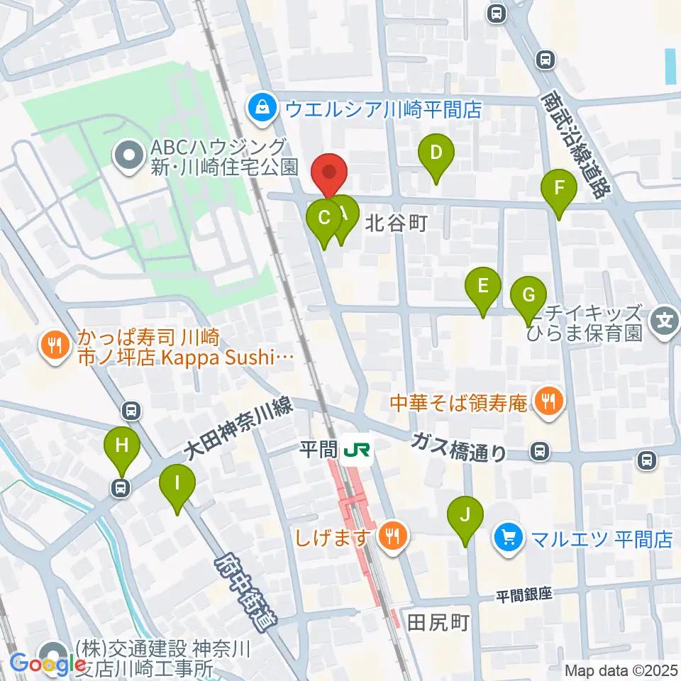 アルテミュージックスクール周辺の駐車場・コインパーキング一覧地図