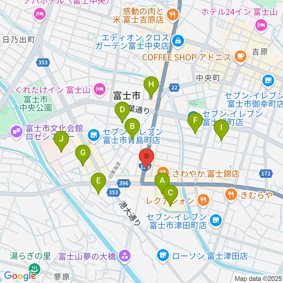 かやはら音楽教室周辺の駐車場・コインパーキング一覧地図