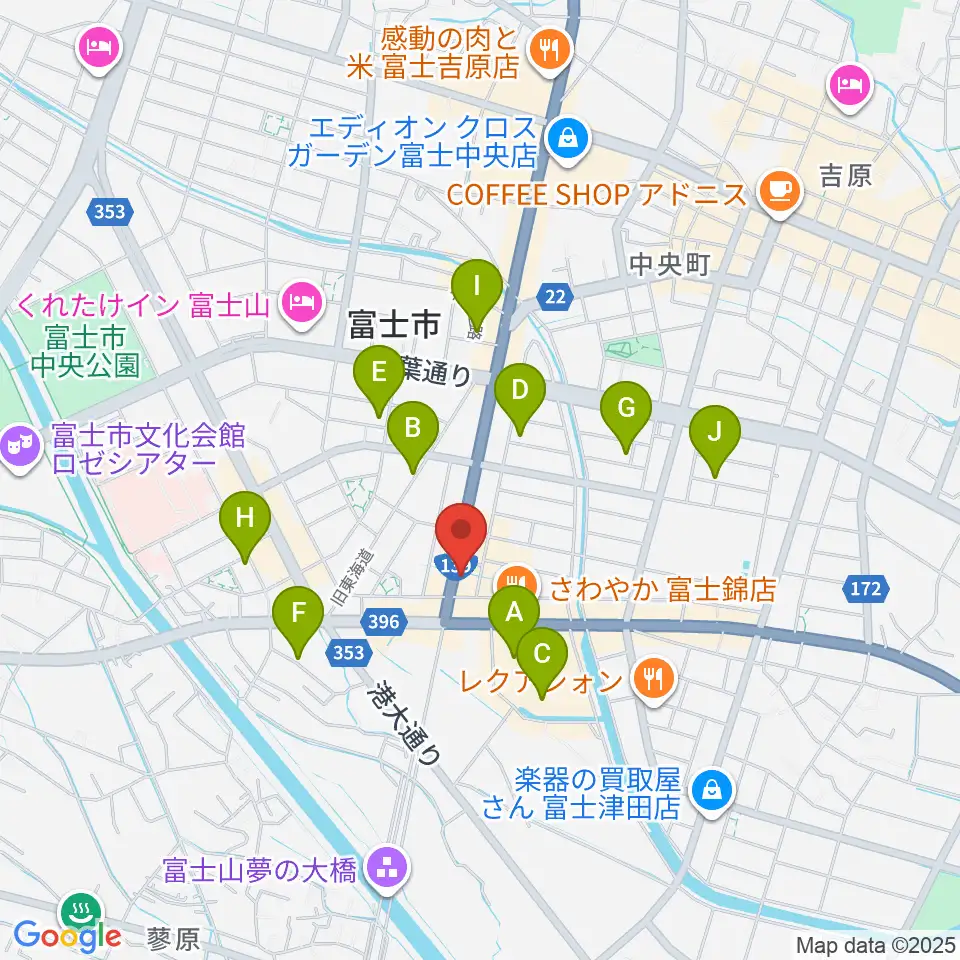 かやはら音楽教室周辺の駐車場・コインパーキング一覧地図