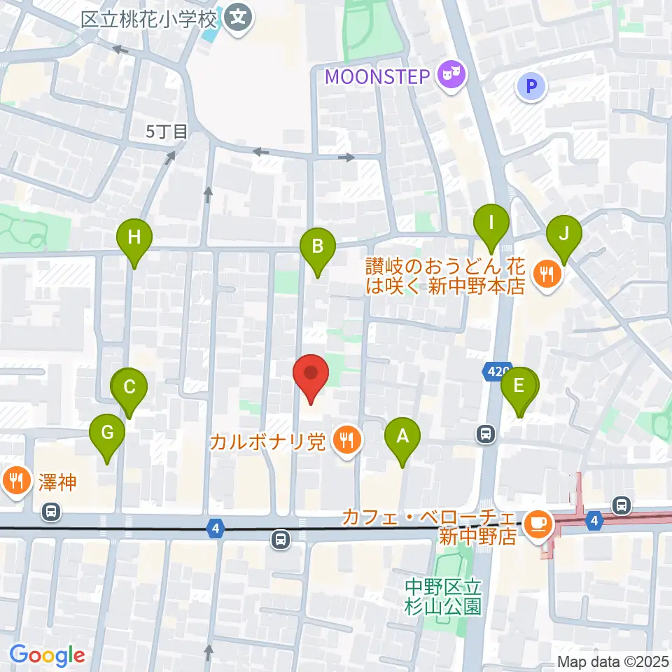 キース工房音楽教室周辺の駐車場・コインパーキング一覧地図