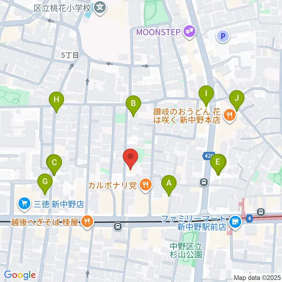 キース工房音楽教室周辺の駐車場・コインパーキング一覧地図
