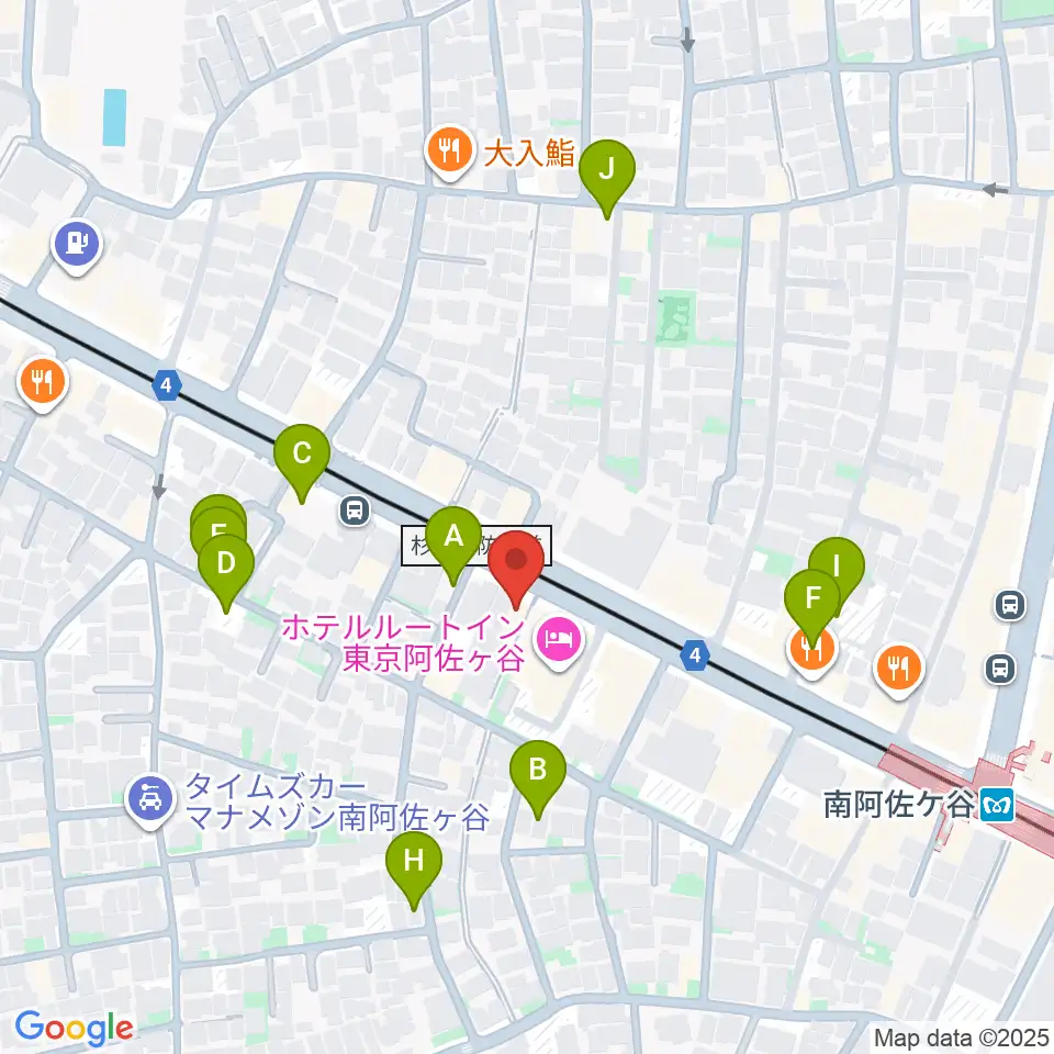あさがやドラム周辺の駐車場・コインパーキング一覧地図