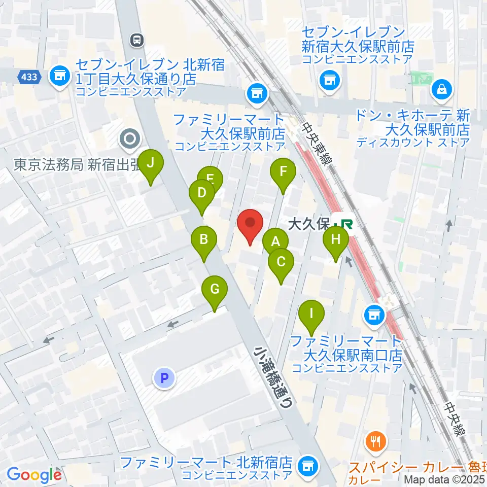 石森管楽器周辺の駐車場・コインパーキング一覧地図