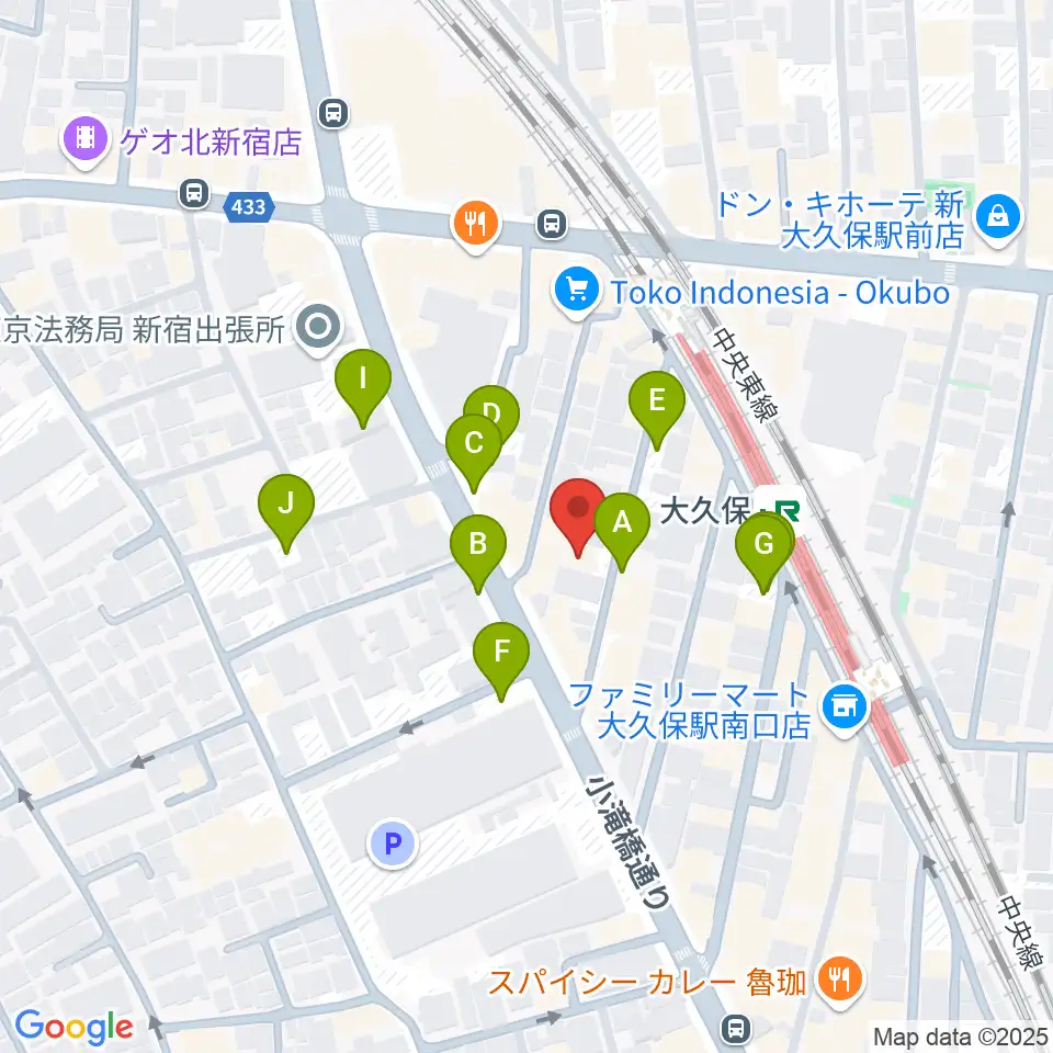 石森管楽器周辺の駐車場・コインパーキング一覧地図