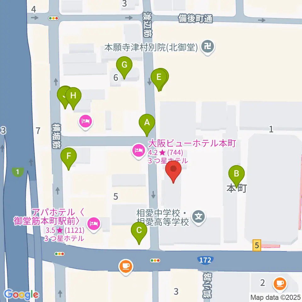 相愛大学附属音楽教室周辺の駐車場・コインパーキング一覧地図