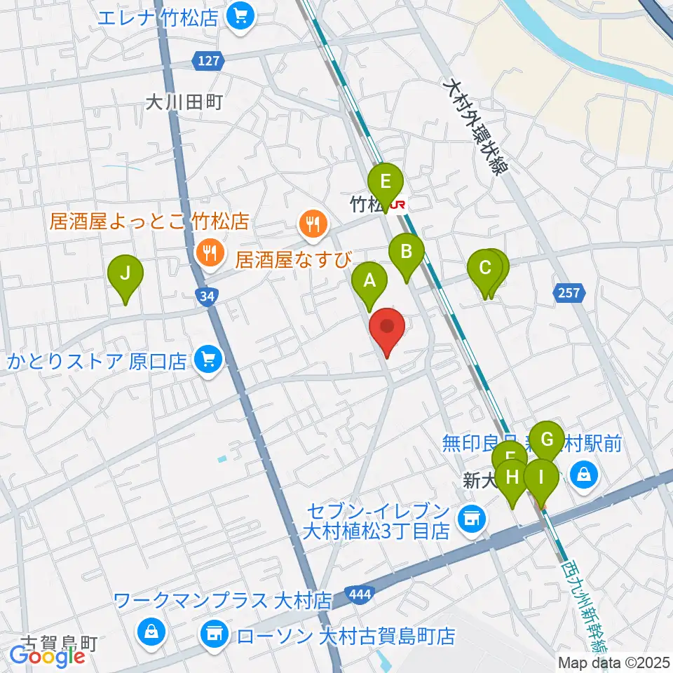 スタヂオギター教室周辺の駐車場・コインパーキング一覧地図