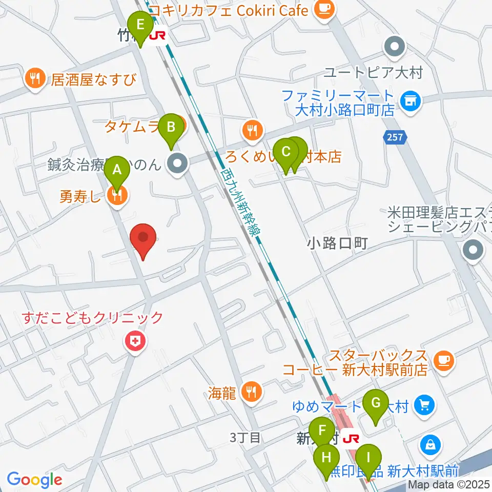 スタヂオギター教室周辺の駐車場・コインパーキング一覧地図