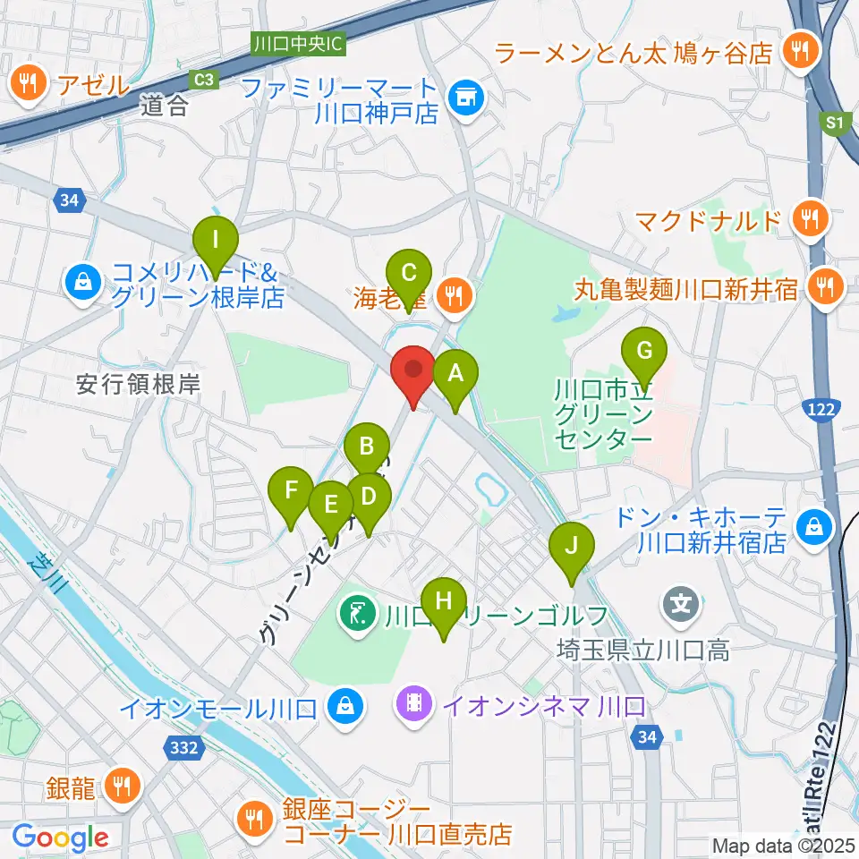 齋藤楽器工房(SAITO GUITARS)周辺の駐車場・コインパーキング一覧地図