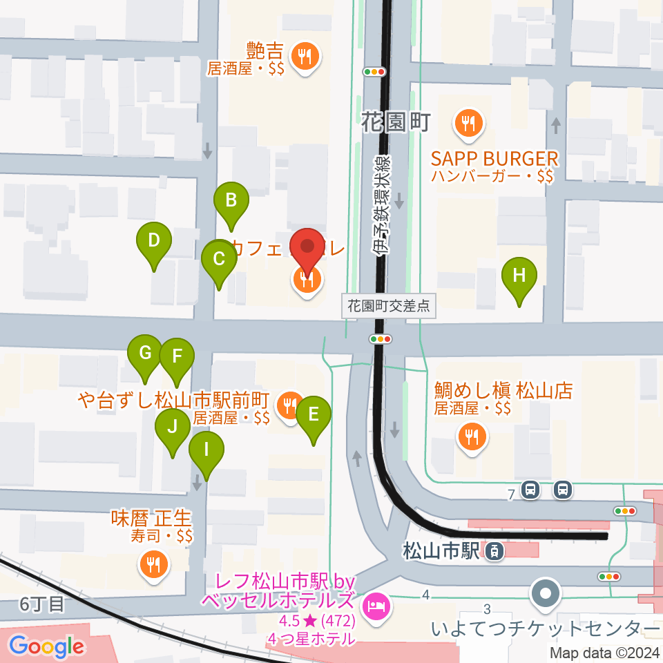 マツヤマ楽器 ミューズ音楽教室周辺の駐車場・コインパーキング一覧地図