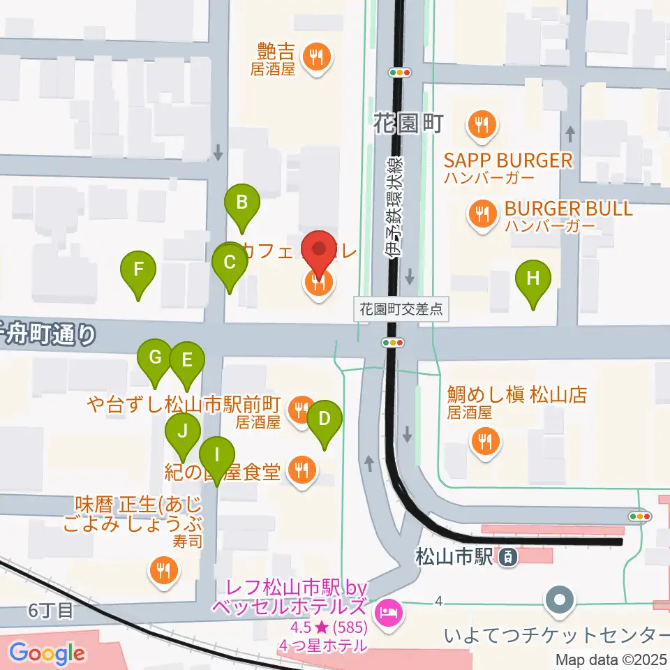 マツヤマ楽器 ミューズ音楽教室周辺の駐車場・コインパーキング一覧地図