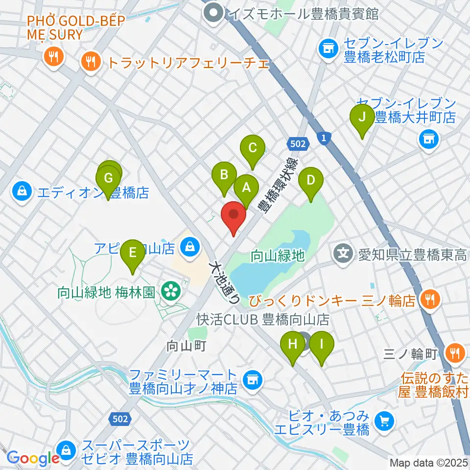 音楽創生ピアノフォルテ周辺の駐車場・コインパーキング一覧地図