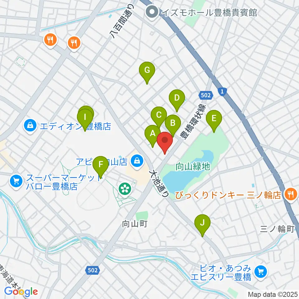 音楽創生ピアノフォルテ周辺の駐車場・コインパーキング一覧地図