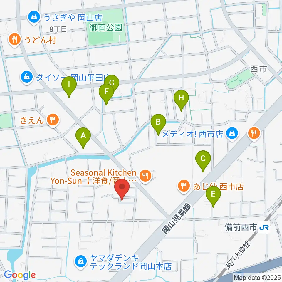 アマービレ音楽院周辺の駐車場・コインパーキング一覧地図