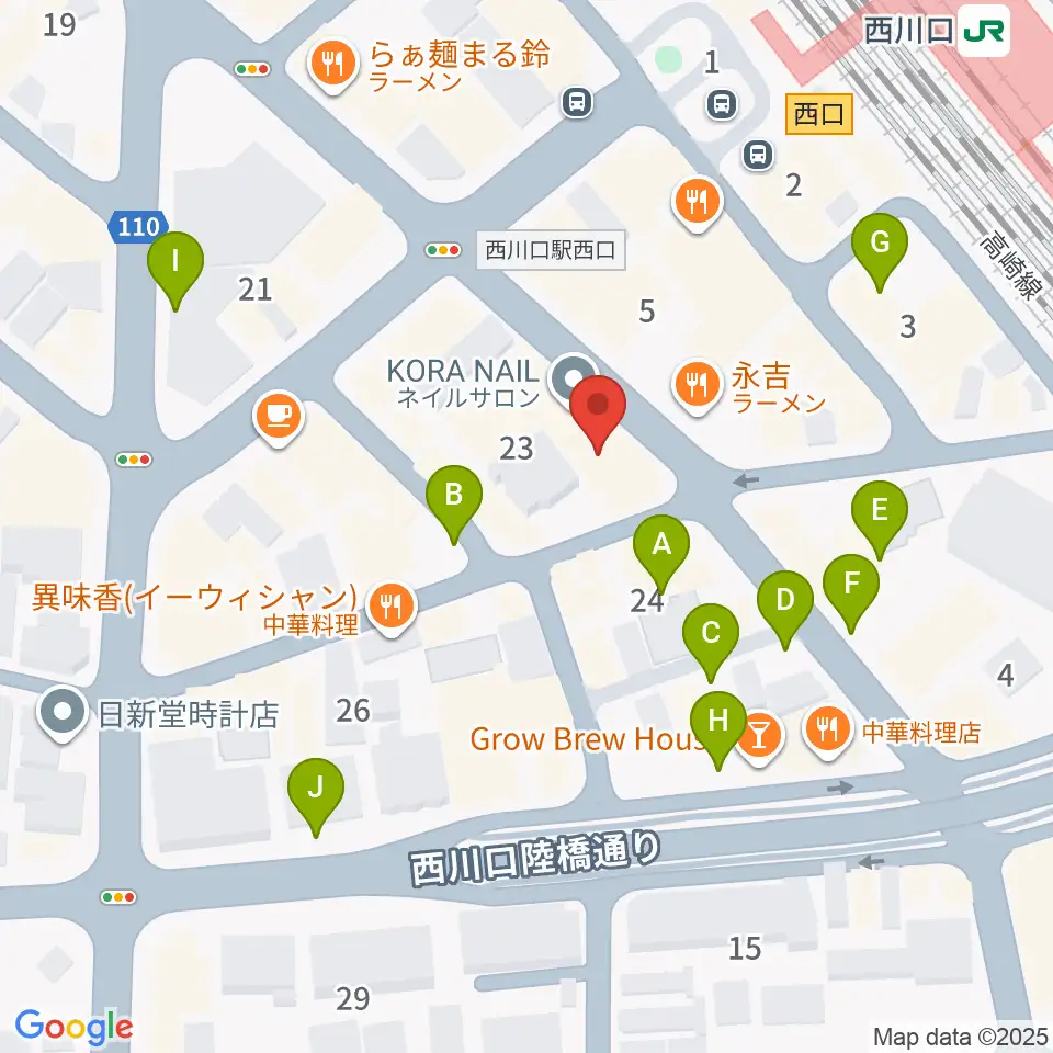 エムズパーカッションラボ周辺の駐車場・コインパーキング一覧地図
